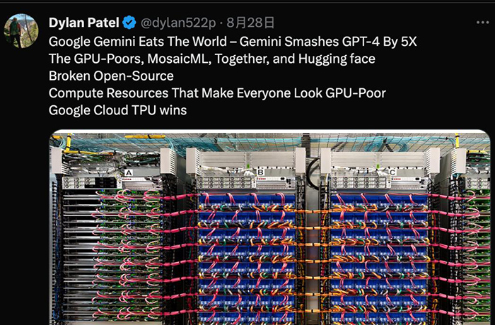 在Google這個「GPU土豪哥」面前，OpenAI、Meta、亞馬遜所擁有的算力都只是「GPU貧民」