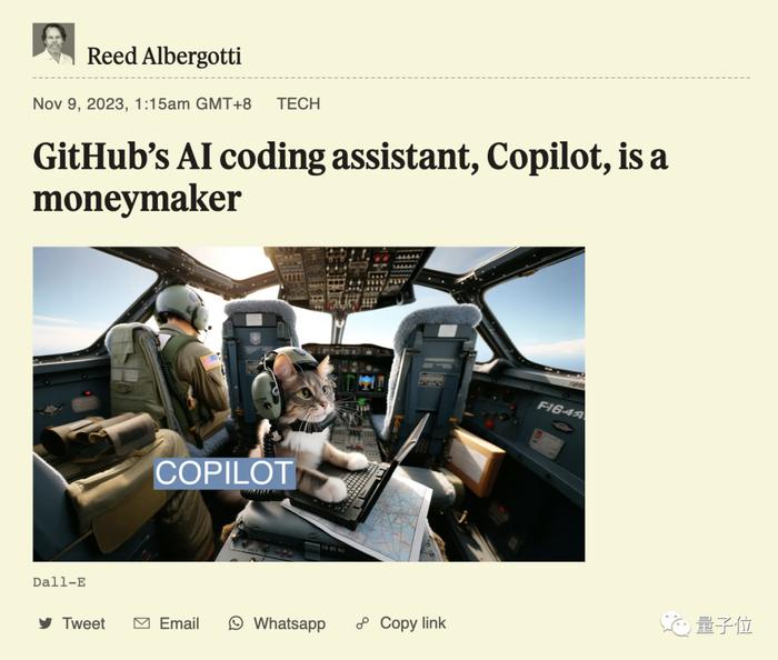GitHub CEO表示：用戶用過就離不開AI 助手Copilot，已成公司重要的搖錢樹