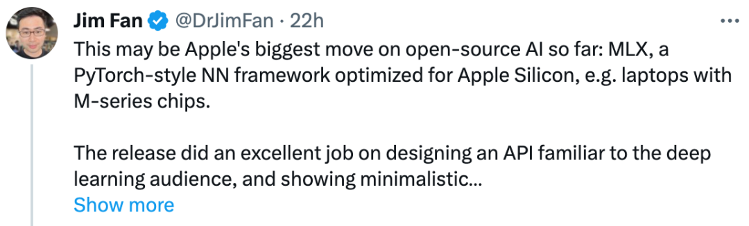 蘋果大模型的大動作！蘋果M系列晶片專屬的機器學習框架，能跑70億大模型